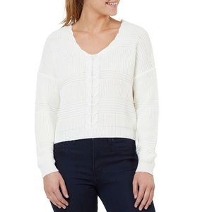 Numero Cropped Lace-Up Sweater